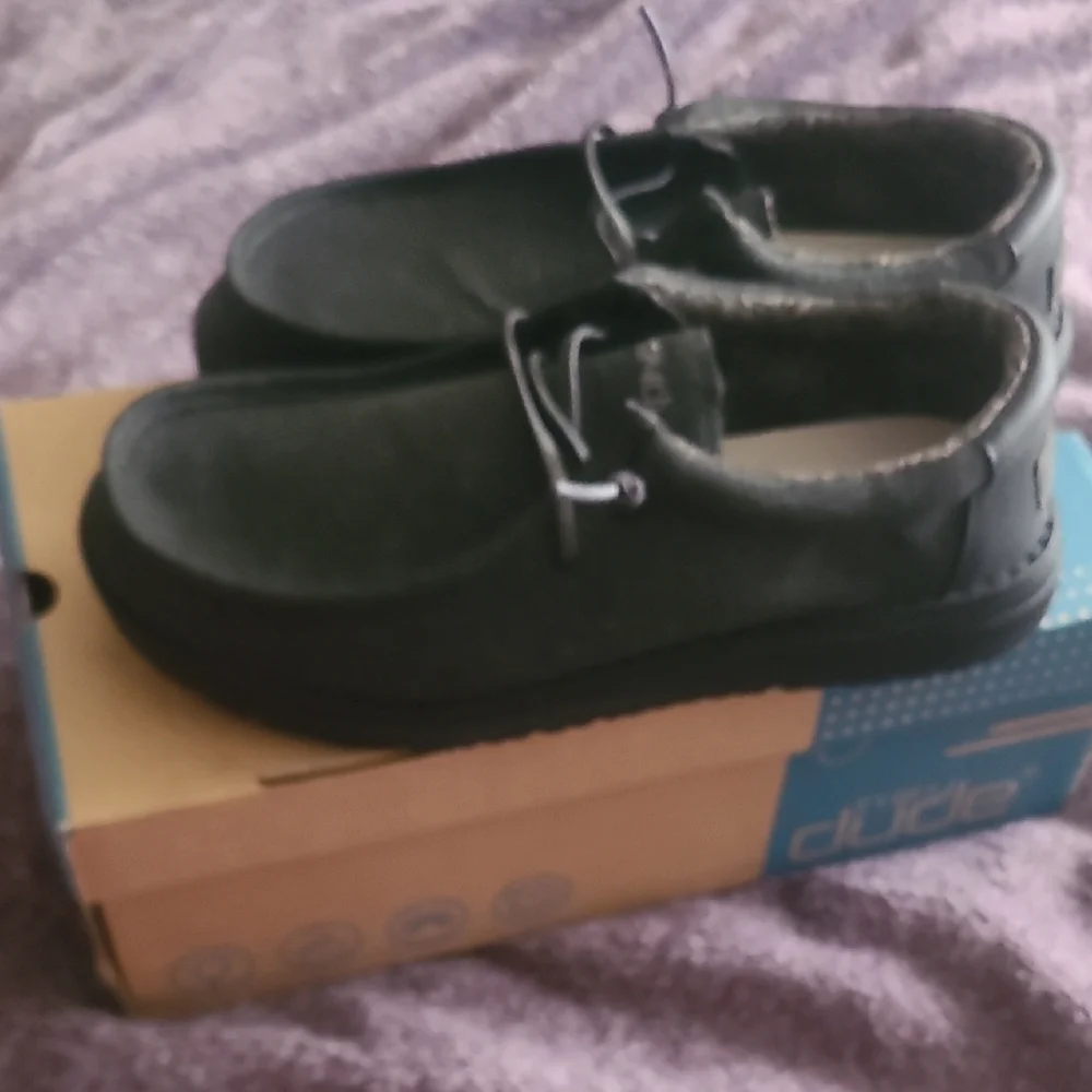 Hey Dude Kids Black Moccasins